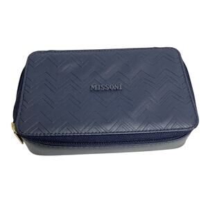 Missoni Exclusive Delta One Travel Case Pouch Blue Wave Zipper Ltd Edition